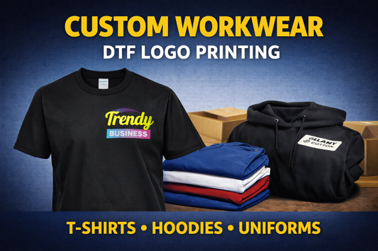 30 Custom Workwear T-Shirts – Bulk Logo Printing for Businesses UK