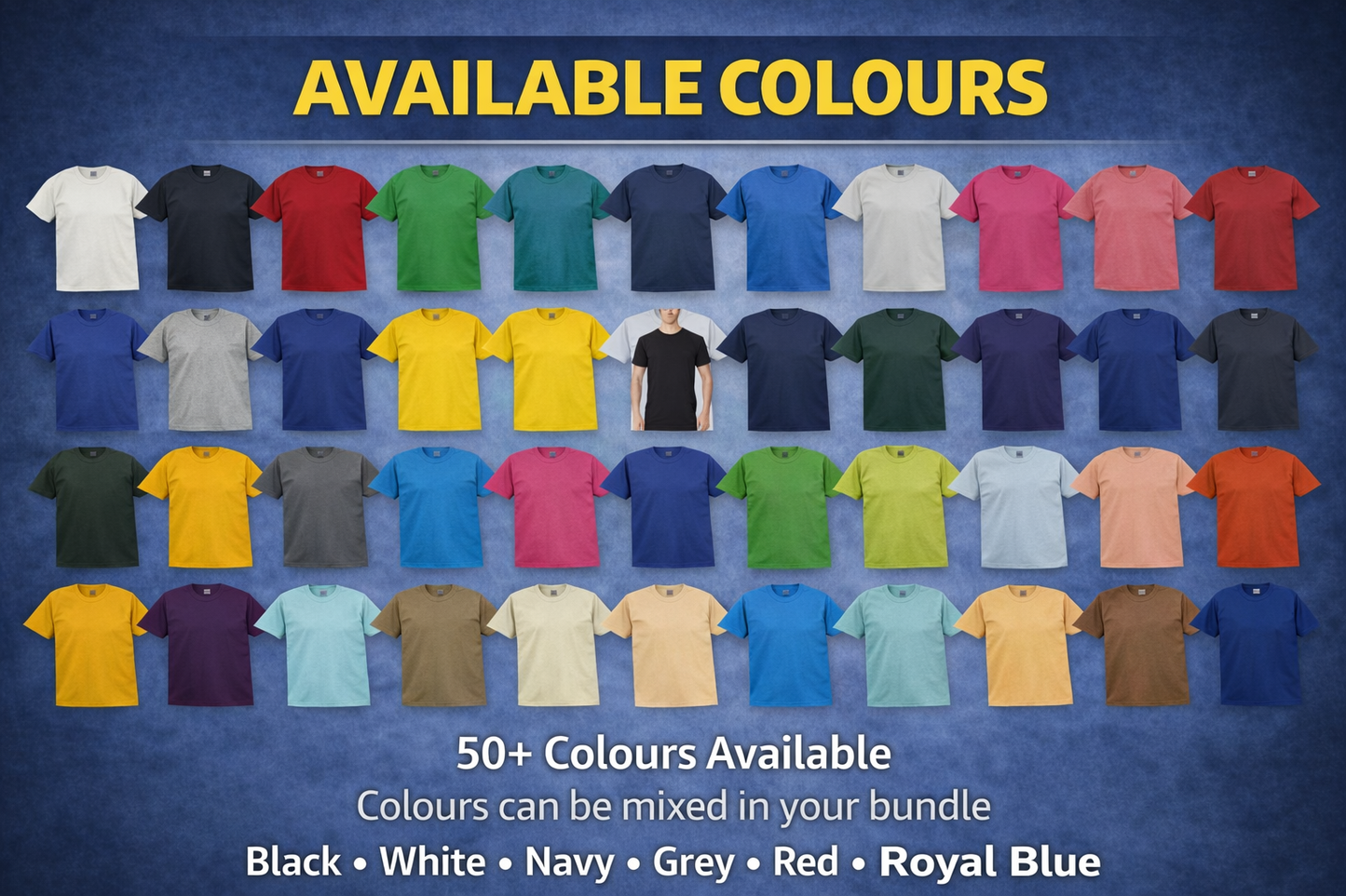 20 Custom Workwear T-Shirts- Bulk Logo Printing | Business Logo Uniform Bundle