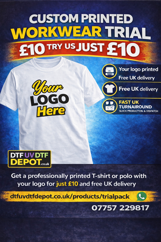 Custom Printed T-Shirt or Polo – Trial Pack (£10